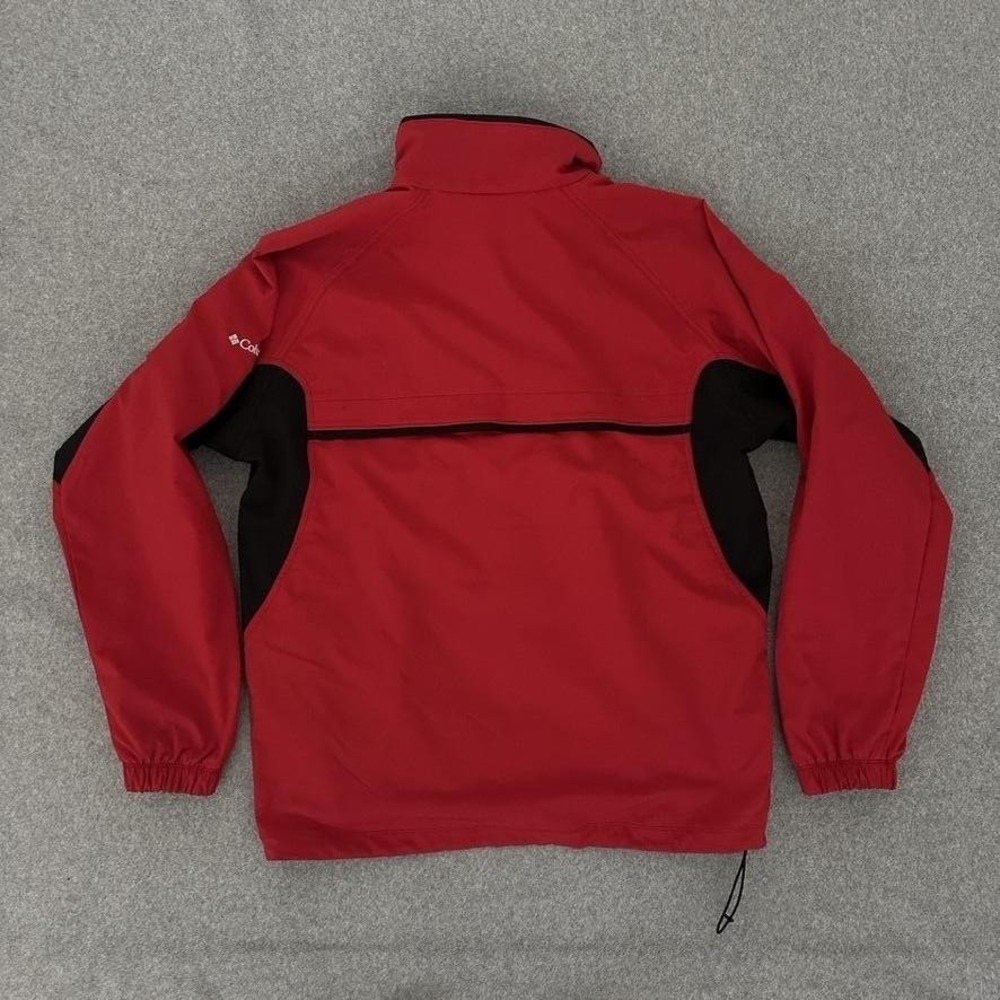 Utah Utes Jacket Large Red NCAA College Columbia Quarter Zip Pullover Shell - Picture 2 of 12